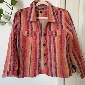 Analog Pink and Orange Patterned Jacket